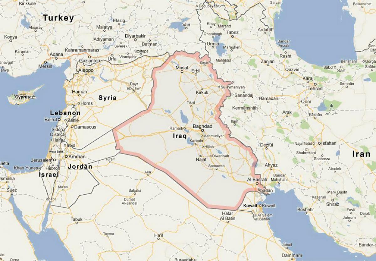 Kaart van Irak