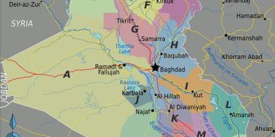 Kaart Irak en regio ' s